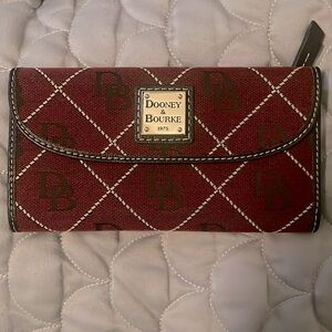DOONEY & BOURKE Gretta Continental Monogram Wallet Bordeaux